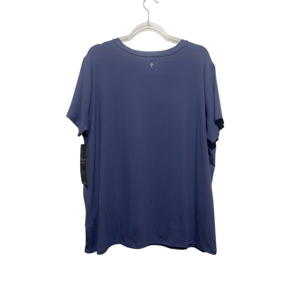 Skechers GOwalk GoDRI Serene V-Neck Diamond Logo Top Purple Plus Size 2XL NWT - Picture 2 of 4